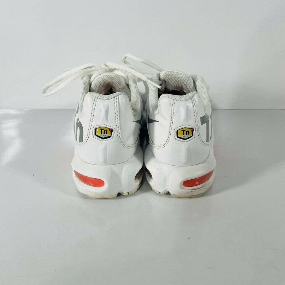 Nike Air Max Plus TN SE Big Logo White Silver Orange AR0005 100 7y - Picture 4 of 6